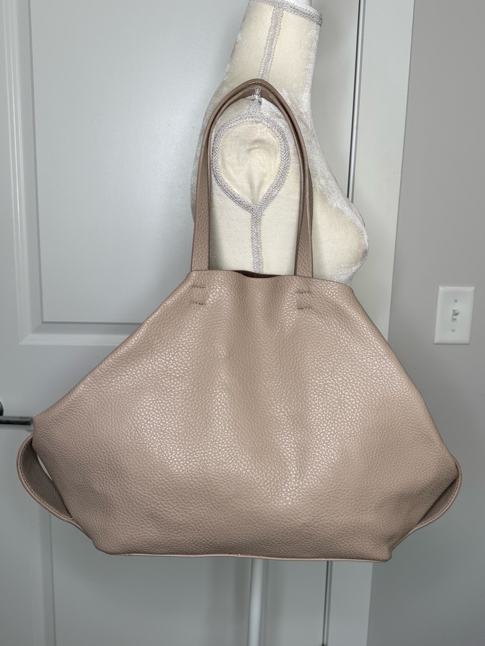 Zara Basic Collection large slouchy triangle shaped shoulder bag